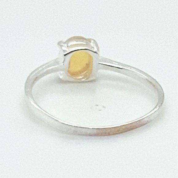 Welo Opal .80ct Platinum Solid Silver Ring - Picture 6 of 7